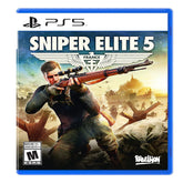 Game case for 'Sniper Elite 5' on a PlayStation 5 console